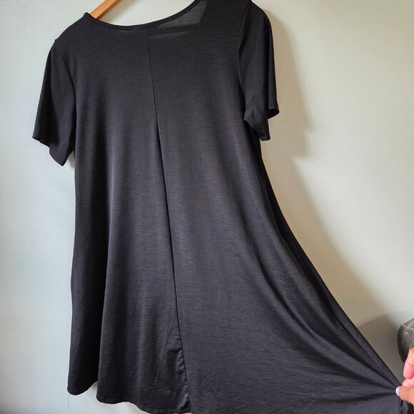 EUC HEIMISH USA BLACK SLINKY T SHIRT MINIMALIST DRESS SZ M - Picture 3 of 13